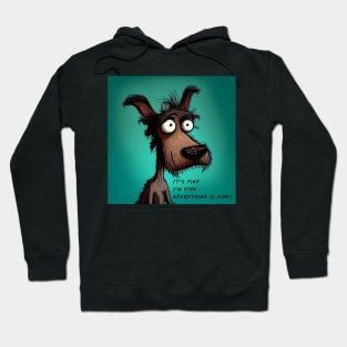 Funny dog cartoon illustration for the dog lover Hoodie